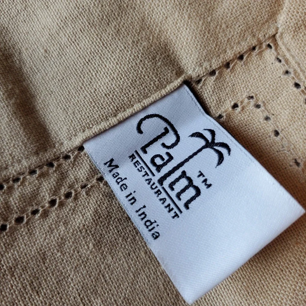 Palm Restaurant Tan‎ 100% Cotton Hemstitch Table Runner 16x72 Classic Steakhouse